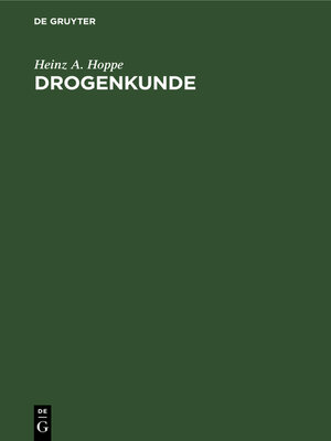 cover image of Drogenkunde